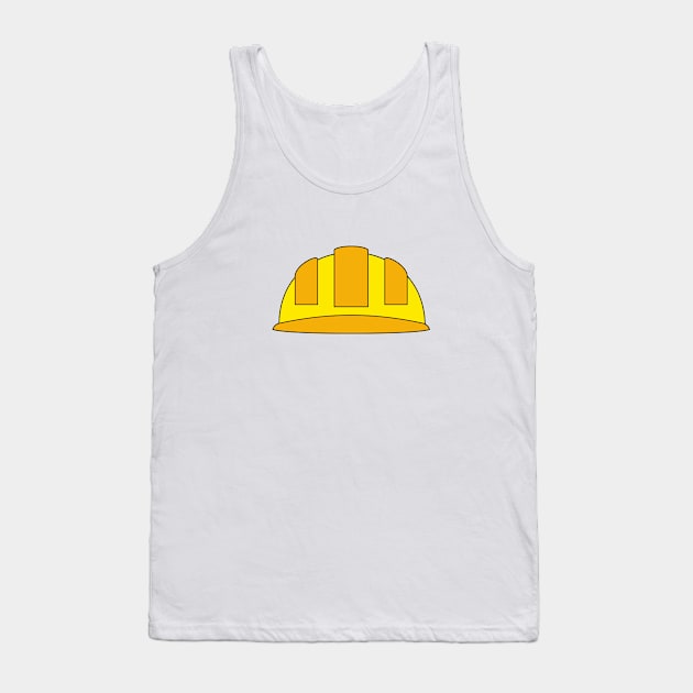 Yellow Hard Hat Cartoon Tank Top by BirdAtWork